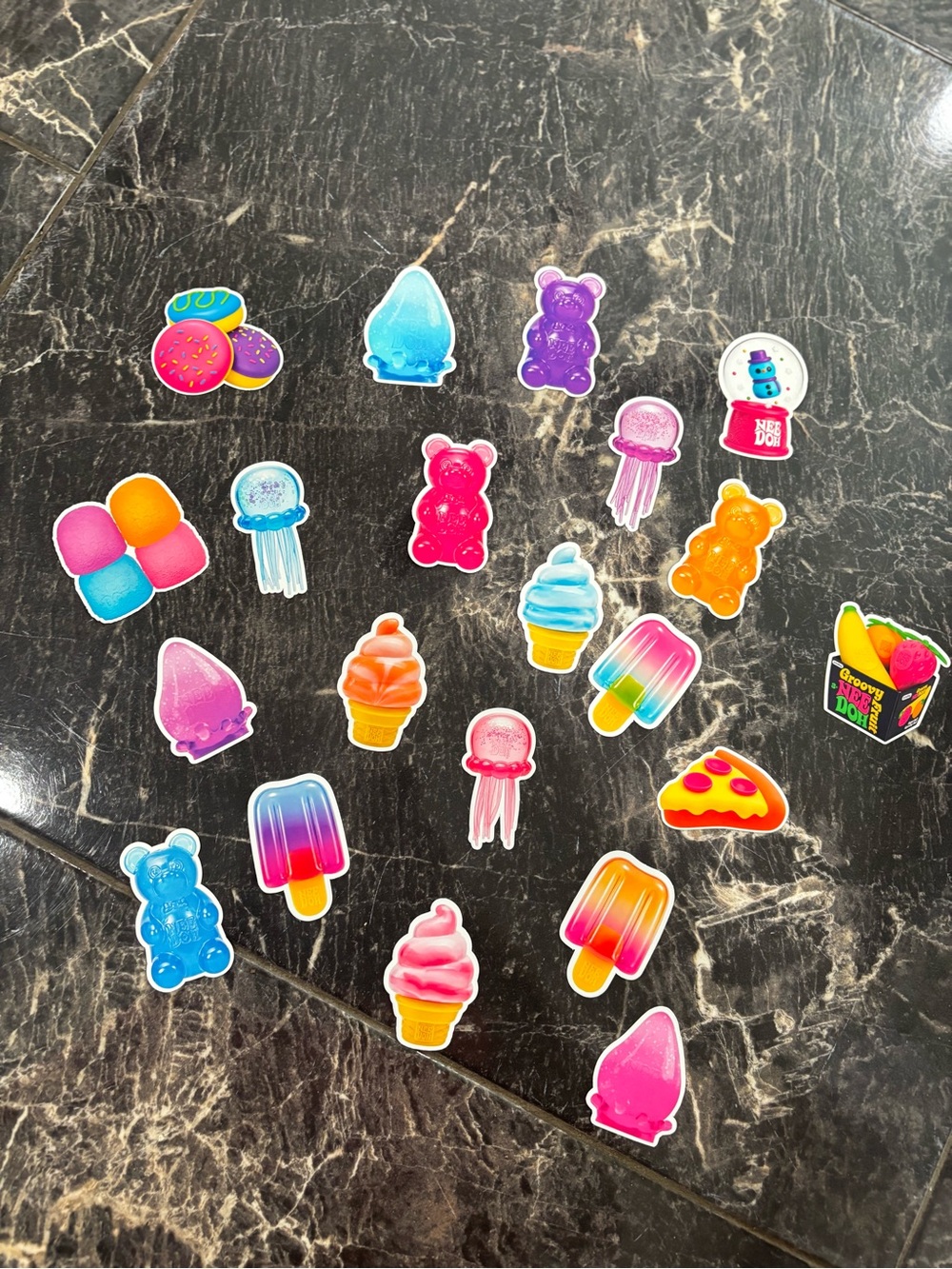 3 pack of Custom Needoh Stickers handmade by Me!